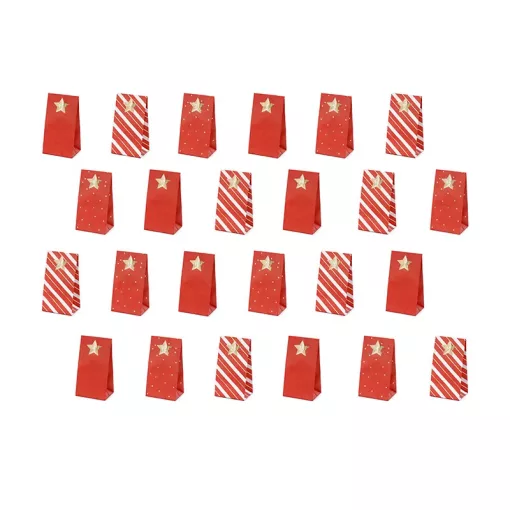 Adventi naptár készítő szett, piros