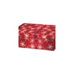 Karácsonyi díszdoboz, arany mintás, T3, 24x16x9 cm