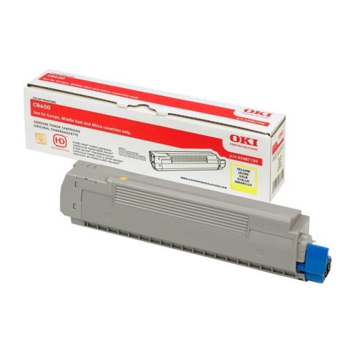 Oki C8600 Toner Sárga 6000 oldalra