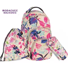 ARS UNA Iskolatáska szett, Beach Flowers, 3 részes