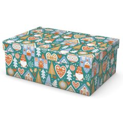 Karácsonyi díszdoboz, T4, 32x23x12 cm