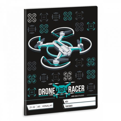 ARS UNA füzet A/5 32 lapos vonalas, Drone Racer, 21-32