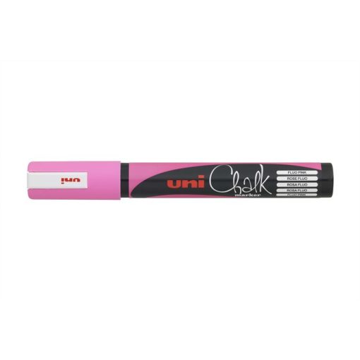 UNI Folyékony kréta marker PWE-5M, fluo rózsaszín