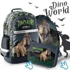 Iskolatáska szett PASO, dinoszaurusz, Dinosaur World