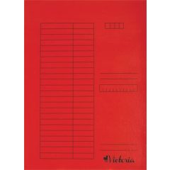 Papír pólyás dosszié A/4 5db piros