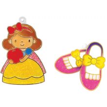 AMOS üvegmatricafesték készlet 10,5ml 10db+12db sablon, hercegnő