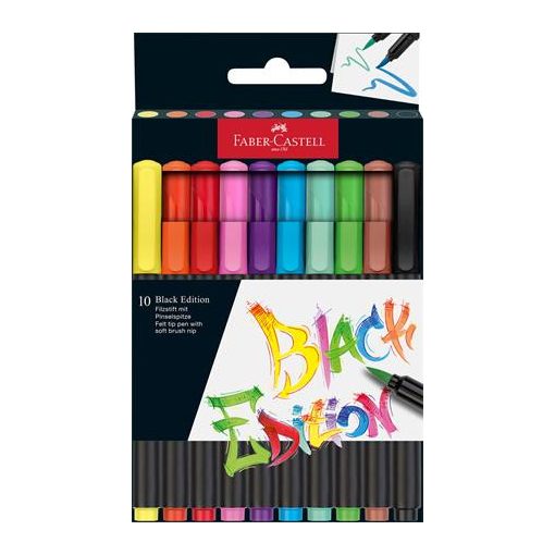FABER-CASTELL ecsetfilc, filctoll készlet 10db Black Edition