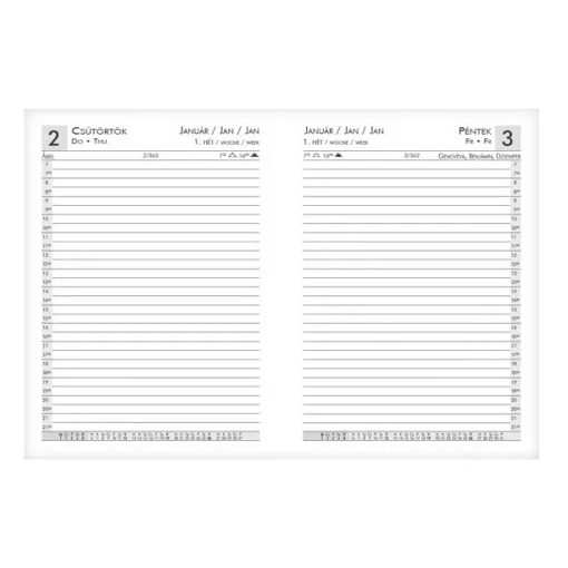 Agenda B/6 napi, Alisca, Szekszárd, 2026. évi, Bordó