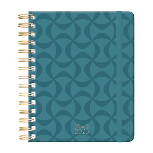 PlanAll Határidőnapló, agenda heti B5 spirálozott 2026. évi - Teal