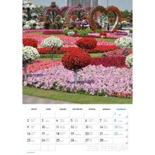 Falinaptár spirál B4, 2026. évi, Díszkertek