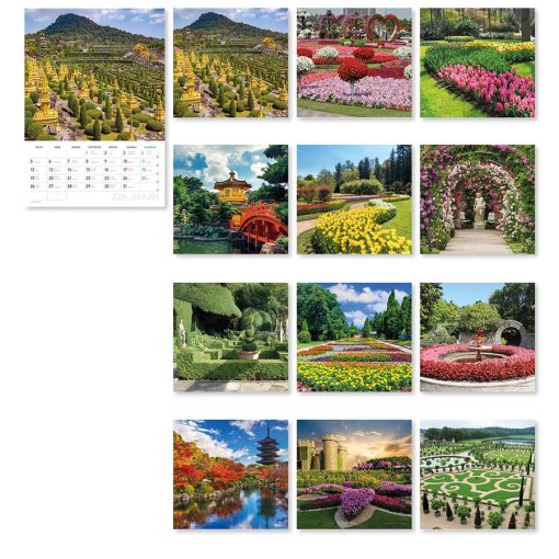 Falinaptár spirál B4, 2026. évi, Díszkertek