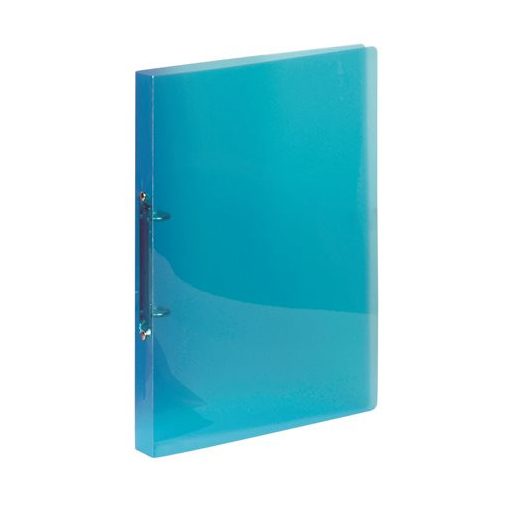 VIQUEL Propyglass PP gyűrűskönyv A/4, 2 gyűrűs, áttetsző kék