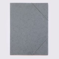 Gumis mappa A/4  karton Prespán, Szürke