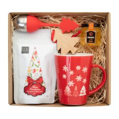 Exkluzív karácsonyi teás ajándékcsomag, dobozban