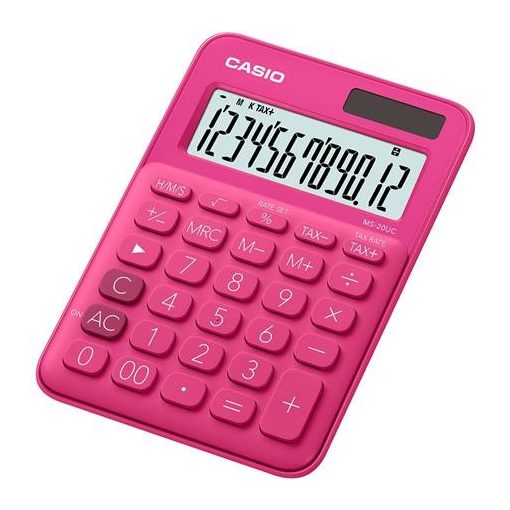 CASIO MS-20 UC asztali számológép 12 számjegy magenta