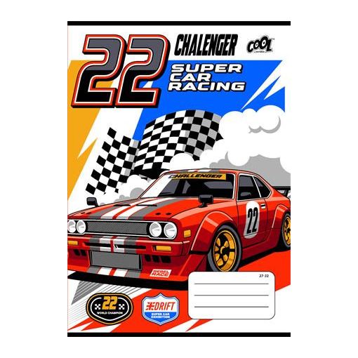 Victoria füzet A/5 32 lapos kockás, 27-32, Race Cars