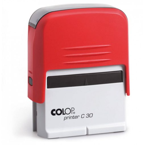 Colop Printer C30 bélyegző, szöveglemezzel, piros ház