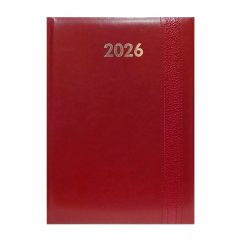   Agenda B/5 heti, Alisca, Szekszárd, 2026. évi, varrott, Bordó