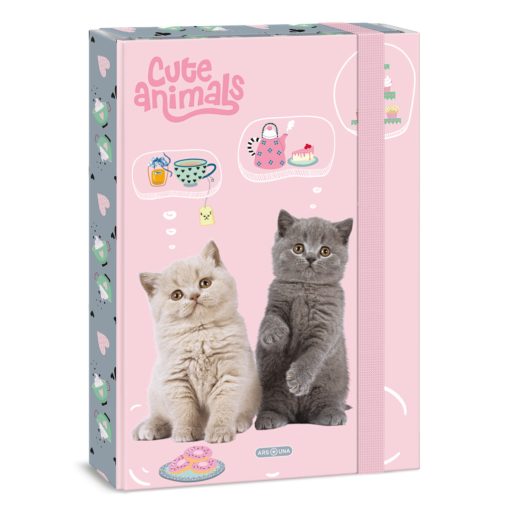 ARS UNA füzetbox  A/4 Cute Animals, Tea party, cicák