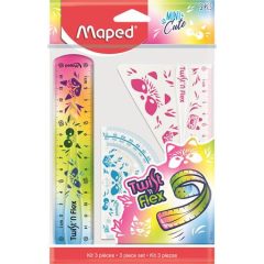   MAPED vonalzókészlet 3db-os Mini Cute Twist'N Flex törhetetlen, hajlíthítható