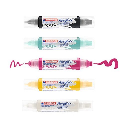 EDDING 5400 AKRIL MARKER 3D DOUBLE LINER (2-3 MM/5-10 MM), Neon Rózsaszín