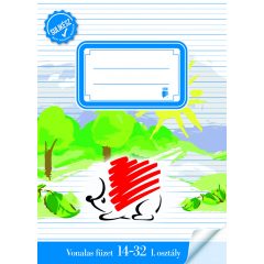   ICO füzet A/5 32 lapos I. osztályos vonalas, Süni 14-32, Sulikész