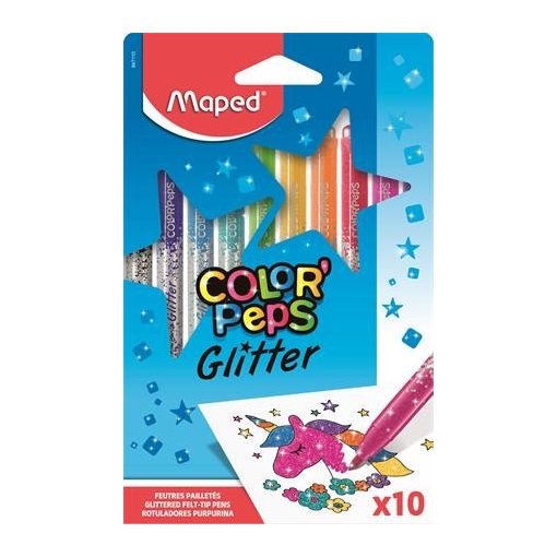 MAPED Color'Peps 2,8mm csiillámos filckészlet 10 szín