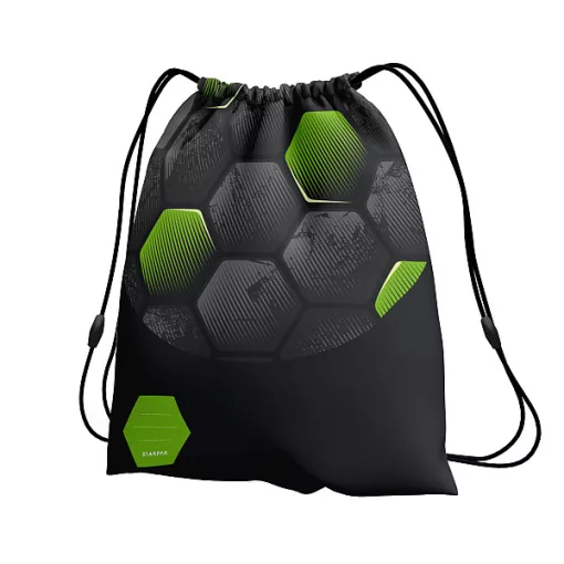 Iskolatáska szett, STARPAK, Foci, Dark Ball, Black