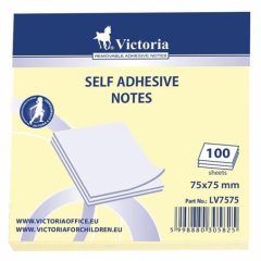 Öntapadós jegyzettömb sárga 75x75mm 100lap