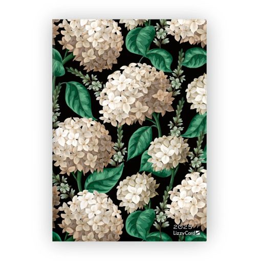 Határidőnapló, agenda, Lizzy Card, heti beosztású B/5 2025. évi Hydrangea