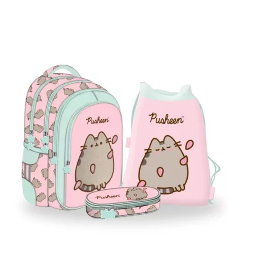 Iskolatáska szett St. Majewski, Pusheen cicás Pastel