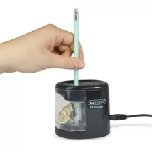 RAPESCO asztali hegyező, elemes, kétlyukú, USB töltővel, fekete