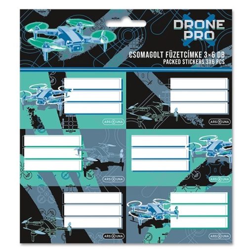 ARS UNA füzetcímke csomagolt, 3x6db Drone Pro