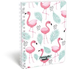 Lizzy Card spirálfüzet A/5 négyzethálós, Flamingo