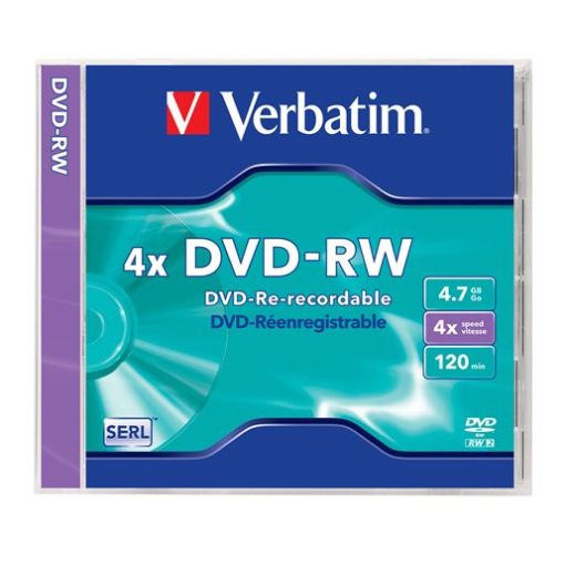 DVD-RW újraírható VERBATIM 4,7GB 2x