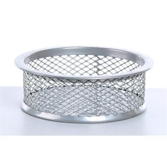 Fémhálós gemkapocstartó, ezüst