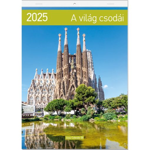 Falinaptár 2025. évi tűzött, A4, A világ csodái