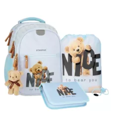 Iskolatáska szett, STARPAK, Teddy, Macis