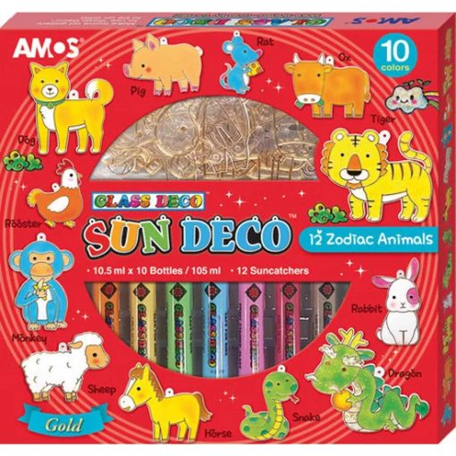 AMOS üvegmatricafesték készlet 10x5ml, 10db