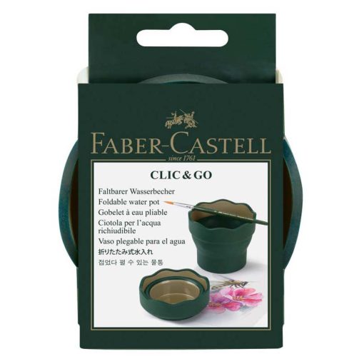 FABER-CASTELL ecsettál Click&Go, Zöld