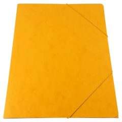 Gumis mappa A/4  karton Prespán, Sárga
