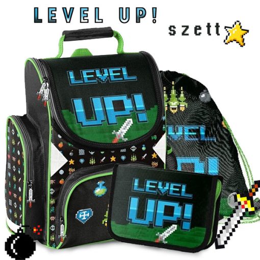 Iskolatáska szett Paso, Level Up, Game