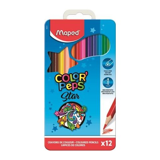 MAPED Color'Peps színesceruza 12db fémdobozban