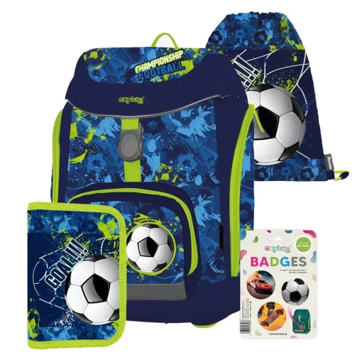 Iskolatáska szett IM, Oxybag, Oxy Sherpy Foci, Football 3db-os