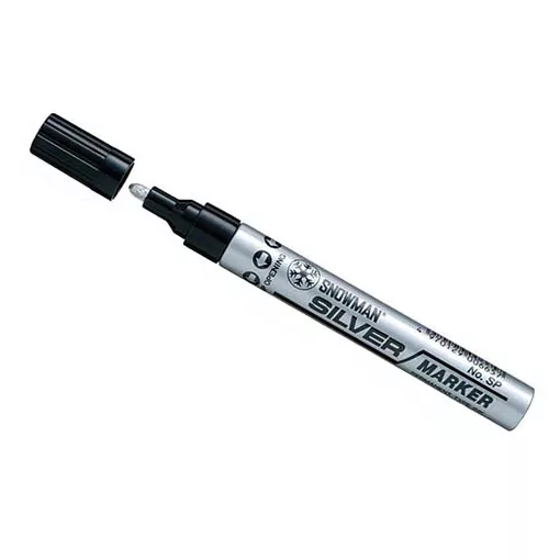 Snowman Lakkmarker, lakkfilc 3mm, Ezüst