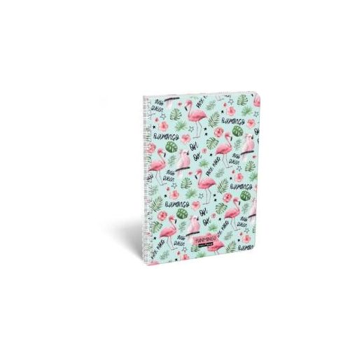 Lizzy Card spirálfüzet A/4 kockás, négyzethálós, Flamingo