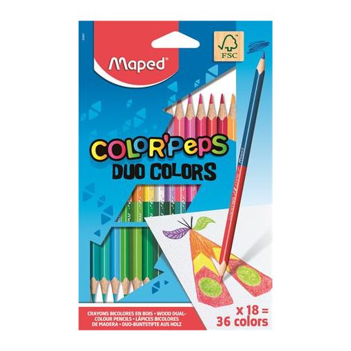 MAPED Color Pep's DUO színesceruza 18db (36szín)