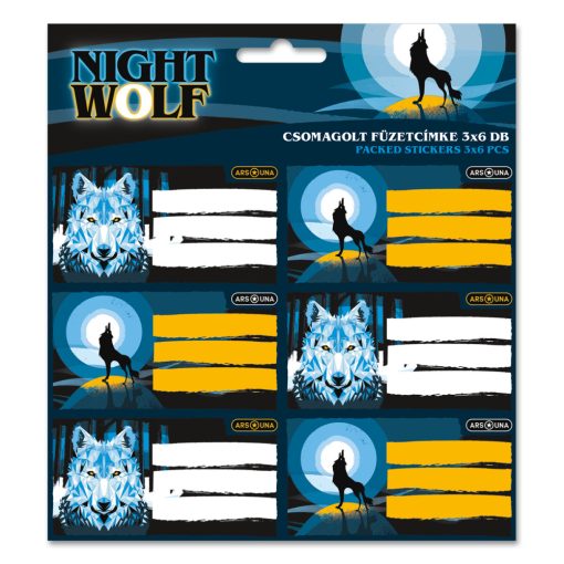 ARS UNA füzetcímke csomagolt, 3x6db Nightwolf