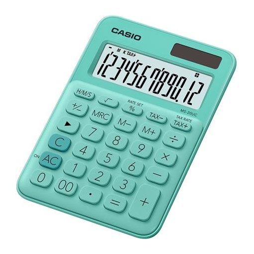 CASIO MS-20 UC asztali számológép 12 számjegy zöld