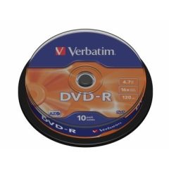 DVD-R írható VERBATIM 4,7GB 16x 10db hengeren